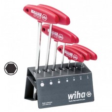 Wiha Hex Driver Set with T-Handle - In Bench Stand - 7pcs - 00953